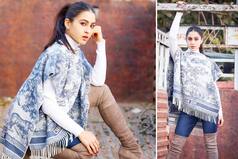Sara Shows How To Do Winter Fashion Right In A Grey Christian Dior Pullover, Blue Jeans And Thigh-High Boots