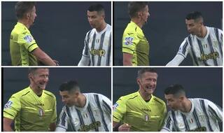 WATCH | Ronaldo Hilariously Reaches For Referee's Watch to Check Goal-Line Technology