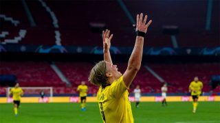 Erling Haaland of Borussia Dortmund Creates New Champions League Record as he Strikes Twice in 3-2 Win over Sevilla