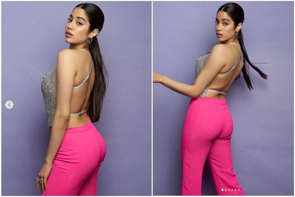 Janhvi Kapoor Poses in Sparkly Backless Top, Sonam Kapoor Says