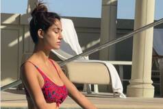 Disha Patani Soaks up The Sun in Pink Bikini in The Pool, Sets The Internet Ablaze - Pic