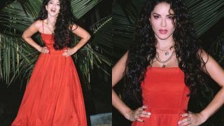 Sunny Leone Goes Quirky in Latest Photoshoot, Looks Ravishing in Red Dress And Curls