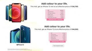 iPhone 12 Mini Price Drop Alert:  Big Savings On Apple's Flagship Phone Ahead of Holi. Deets Inside