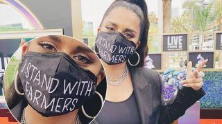 Grammy Awards 2021: Lilly Singh Makes Statement With 'I Stand With Farmers' Mask As She Walks Red Carpet