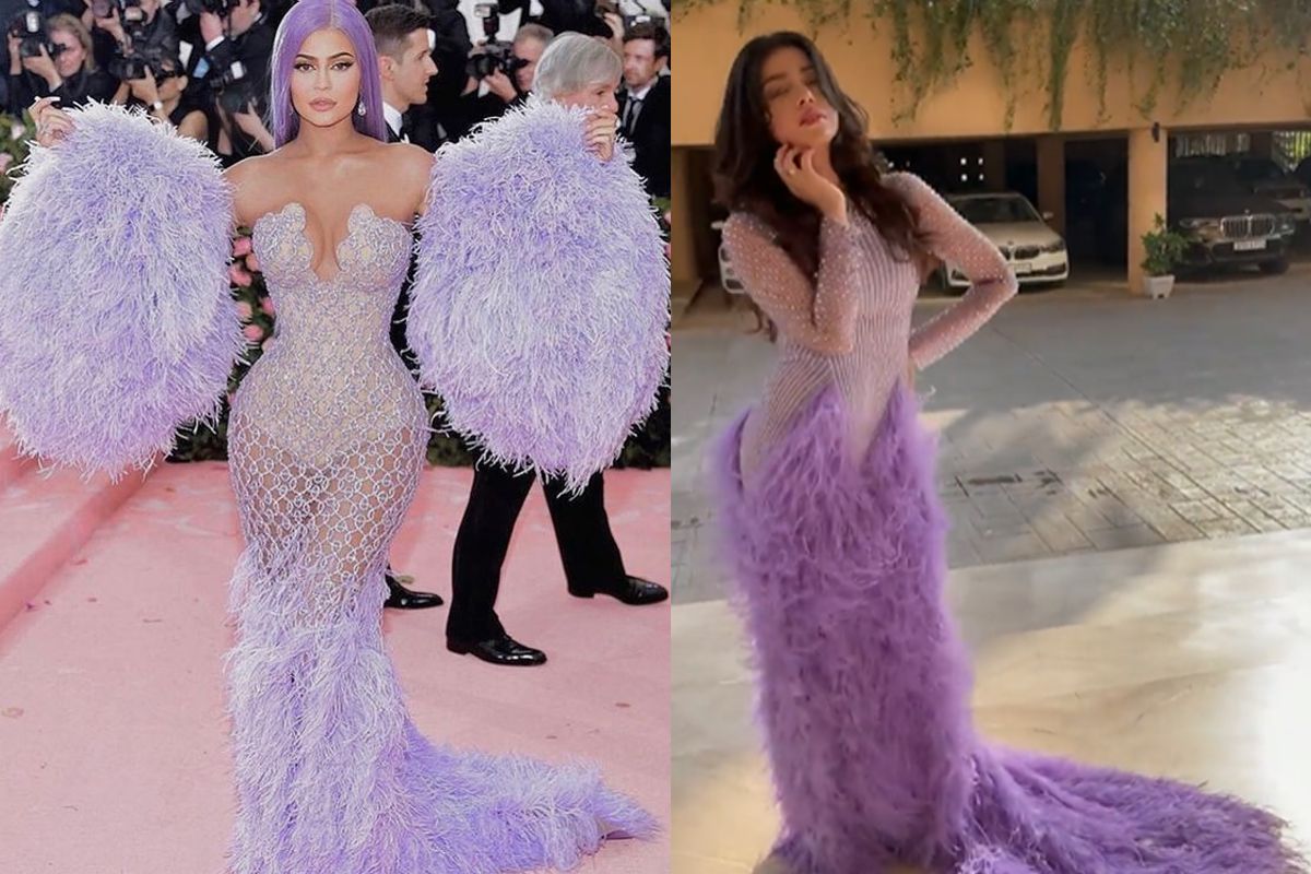 Divya Khosla Kumar s Lilac Feather Gown Reminds Us of Kylie Jenner s Met Gala Dress Here s Proof