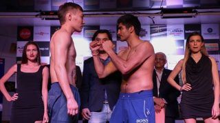 Boxing: Vijender Singh's Unbeaten Run Ends After Losing Against Russian Opponent Artysh Lopsan in 'Battle on Ship' | WATCH VIDEO