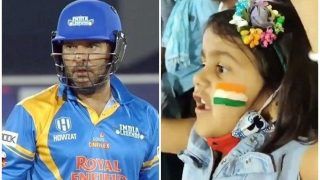 Yuvraj Singh Advises Cute Little Fan to Wear Mask While Cheering During Road Safety World Series | SEE POST