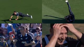 New Zealand vs Bangladesh: Trent Boult Takes a Stunning One-Handed Catch | Watch Video