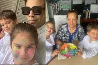 Karan Johar Plays Bollywood Style Holi With Roohi, Yash, All Wear White Kurta - Photos