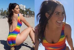 Lauren Gottlieb Flaunts Her Incredible Figure in Hot Rainbow Monokini, Leaves Fans In Awe