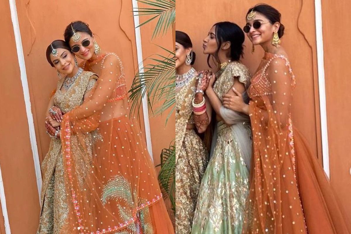 alia bhatt orange lehenga
