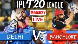 LIVE | IPL 2021, Match 22: Delhi Capitals, Royal Challengers Bangalore Look to Outsmart Each Other in 'Battle of Equals'