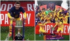Messi REACTS After His Brace Helps Barcelona Win Copa Del Rey