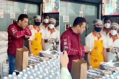 Salman Khan Tastes Food Before Distributing to COVID-19 Frontline Workers - Watch Viral Video