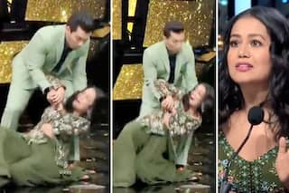 Indian Idol: Neha Kakkar Falls Down on Stage While Dancing With Aditya Narayan | Watch Viral Video