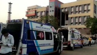 Amid Bed Shortage in Gujarat, Ambulances Spotted in Long Queues Outside Rajkot Hospital