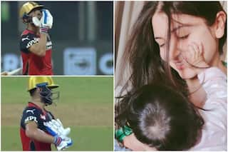 Virat Kohli Blows Kisses to Anushka Sharma, Dedicates Half-Century to Baby Vamika - Viral Video
