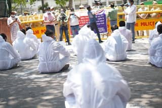Cancel Exam Save Lives: NSUI Holds Protest Outside Education Ministry