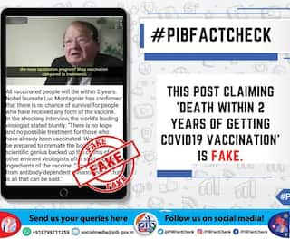 FACT Check: NO! Nobel Laureate Did Not Say All Vaccinated People Will Die Within 2 Years