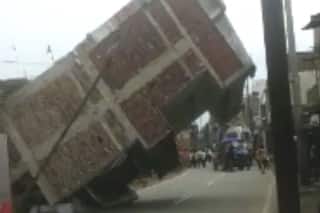 Viral Video: Miraculous Escape For Truck Driver as 2-Storey Building Collapses in Bihar | Watch