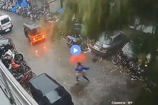 Viral Video: Mumbai Woman Has Narrow Escape After Giant Tree Almost Fell Over Her | Watch