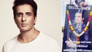 Sonu Sood's Picture Showered With Milk As An Honour By Chittoor People, Actor Says 'Humbled'