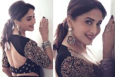Madhuri Dixit Aces Ethnic Fashion in Rs 79,500 Backless Choli and Sharara