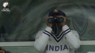 Wtc 2021 ind vs nz ritika sajdeh troll husband rohit sharma for watching match on binocular 4755307