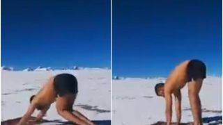 ViraI Video: ITBP Officer Performs Surya Namaskar in Sub-Zero Temperature At 18,000 ft in Ladakh | Watch