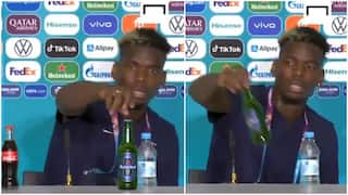 WATCH | Paul Pogba Follows Ronaldo's Footsteps, Removes Heineken Bottle During Press Conference