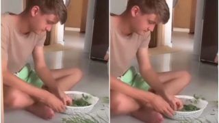 Viral Video: This Desi Jugaad to Pluck Leaves Easily From Green Leafy Vegetables is a Huge Time-Saver | Watch