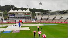 WTC Final: Match Officials on The Field as it Continues to Drizzle in Southampton