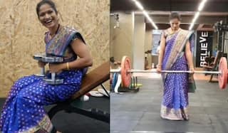 Viral Video:  Pune Woman Does Push-ups & Weight Training Wearing a Saree  | Watch
