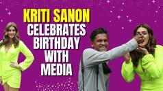 'Mimi' एक्ट्रेस कृति सेनन ने मीडिया के सामने मनाया अपना जन्मदिन...देखें वायरल वीडियो