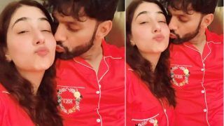 Disha Parmar Shares Mushy Video With Hubbt Rahul Vaidya As He Plants Kiss On Her | Watch