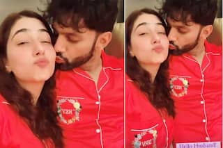 Disha Parmar Shares Mushy Video With Hubbt Rahul Vaidya As He Plants Kiss On Her | Watch