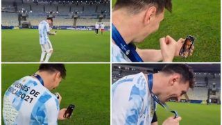 WATCH: Lionel Messi Gives Family Goals After Copa America 2021 Win, Video Calls Wife Antonella Roccuzzo to Celebrate Win