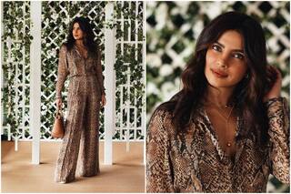 Priyanka Chopra Wears Rs 2.59 Lakh Snake Print Outfit at Wimbledon - You Like?