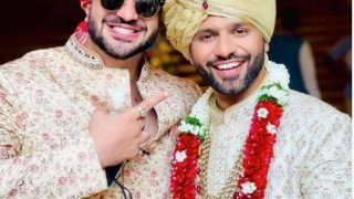 Aly Goni Turns Rahul Vaidya's Best Man, Holds His Shoes Amid Wedding Ceremony, Says 'Joote Chori Nahi Hone Denge'