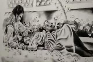 Artist Zohaib Khan Designs Beautiful Charcoal Portrait as a Tribute to Late Dilip Kumar