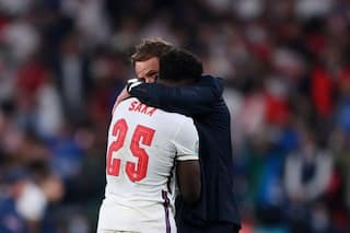 VIDEO: Southgate CONSOLES Heartbroken Bukayo Saka After Penalty Miss