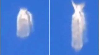 UFO Spotted? Man Shares Video of Shiny & 'Shape-Shifting' Object Shot From Plane Window | Watch