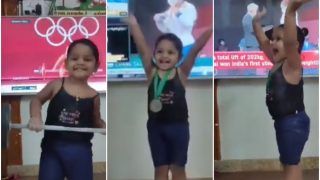 Little Girl Imitates Mirabai Chanu's Olympics Silver Medal Lift in The Most Adorable Fashion | Watch