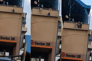 Faridabad Police Rescues Woman Who Tried to Jump Off Metro Station, Viral Video Wins Internet | WATCH