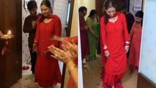 Disha Parmar ने पति Rahul Vaidya के साथ किया गृह प्रवेश, सासू मां ने आरती उतार कर किया स्वागत- Video
