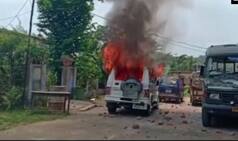Mob Sets Police Van on Fire in Asansol After Man Dies in Custody, 2 Officers Suspended