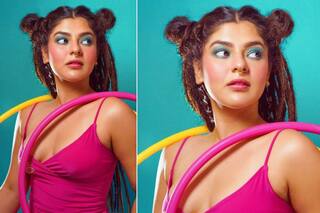 Sonu Tujhe Kya Ho Gaya Re   ! TMKOC Fame Nidhi Bhanushali Aka Sonu Goes Sultry In Body-Hugging Deep Neck Dress And Colourful Makeup