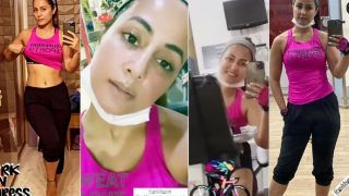 Hina Khan Flaunts Toned Abs While ‘Sweating it Out’ at Gym, Workout Videos Will Give You Right Kind of Fitness Motivation