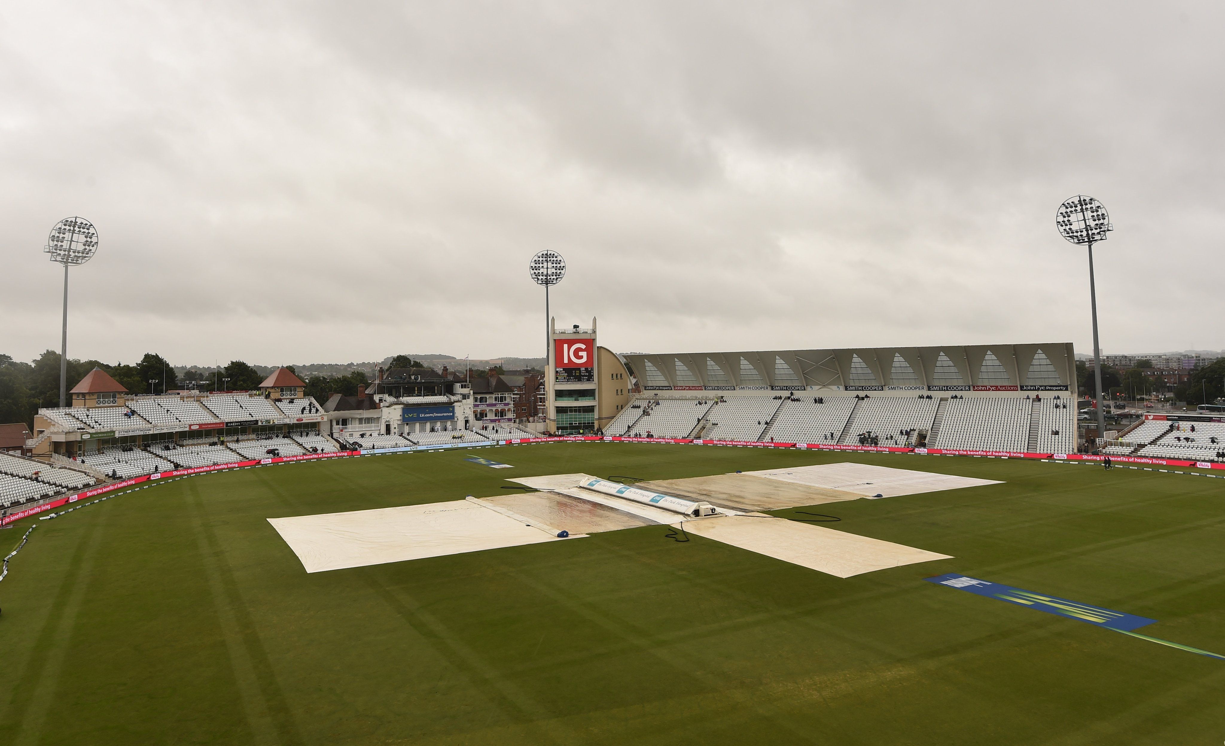 Ind vs Eng 1st test was drawn due to rain.