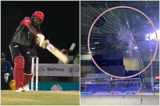 Video: Chris Gayle ने जड़ा जबरदस्त छक्का, टूट गया ड्रेसिंग रूम का शीशा